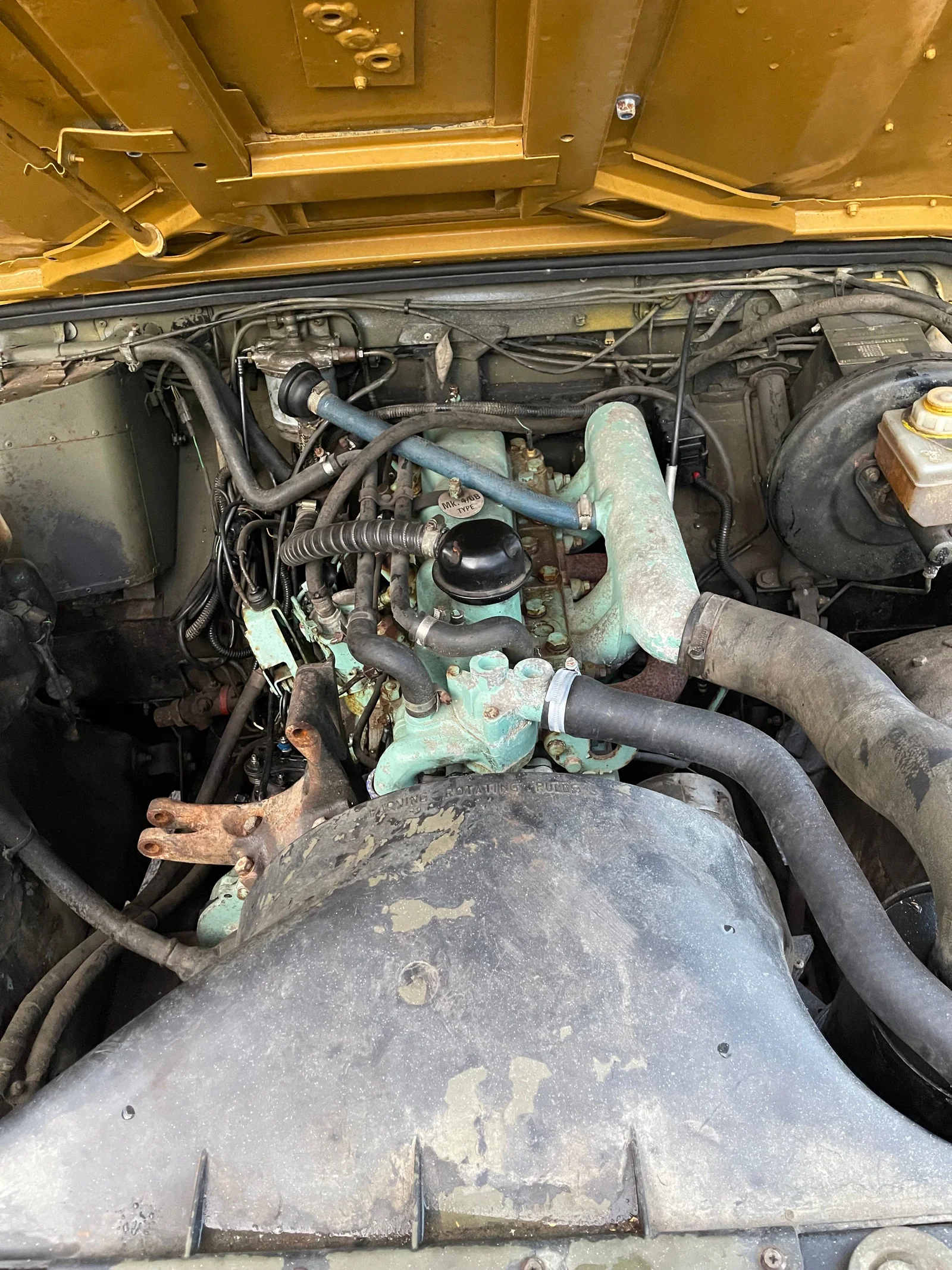 Full engine-bay view of the 2.5-litre naturally aspirated diesel engine