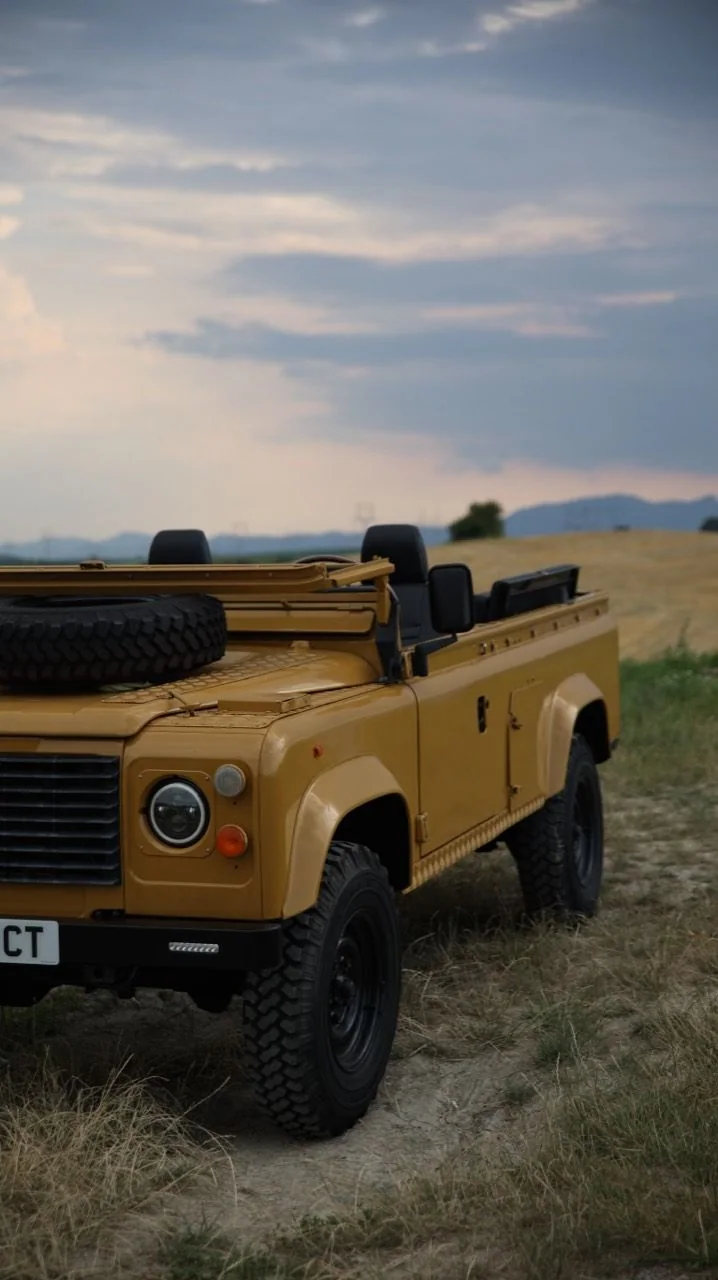 Front three-quarter view of the Bahama Gold Defender 110 in a field